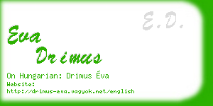 eva drimus business card